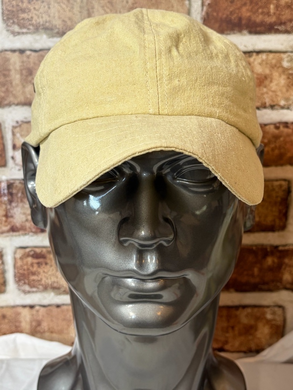 J.Crew Linen Butter Yellow Dad Hat Small Minimalist Coastal Summer Cap